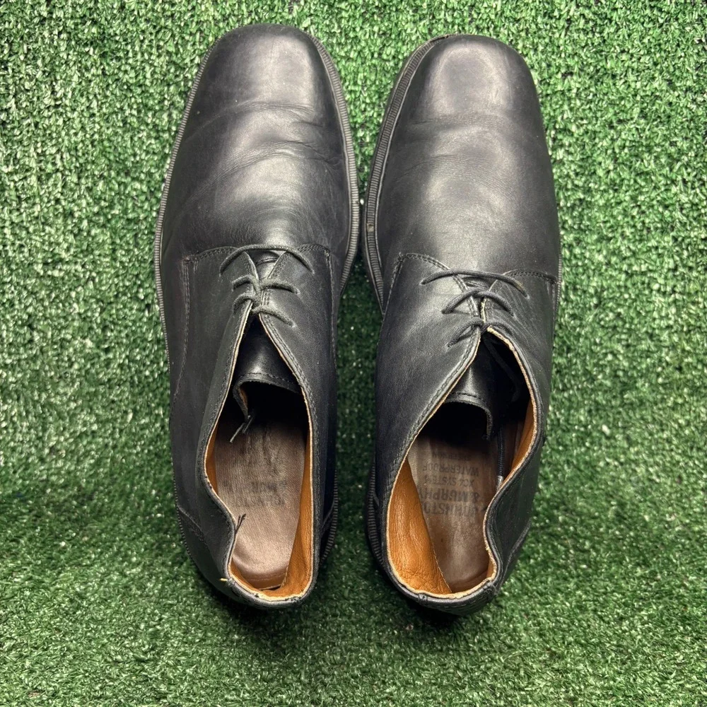 Johnston Murphy Waterproof Leather Comfort Chukka Boots Black Mens Size 10M